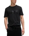 Hugo Boss Boss By  Men's Mirror-effect T-shirt In Black