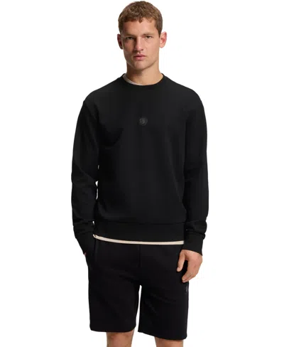 Hugo Boss Boss By  Men's Monogram Cotton-blend Sweatshirt In Black