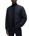 Hugo Boss Water-repellent Jacket With Onion Quilting In Dark Blue