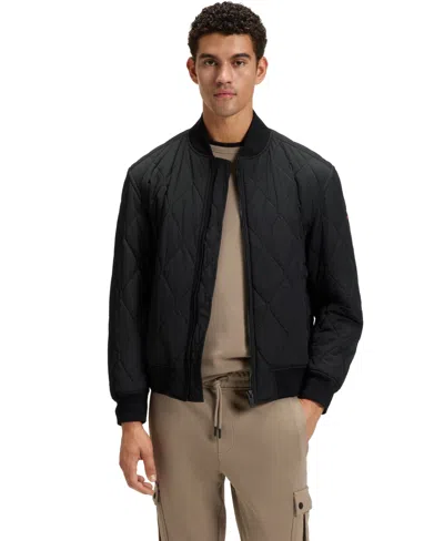 Hugo Boss Onion-quilted Jacket With Water-repellent Finish In Black