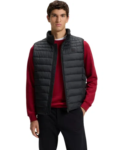 Hugo Boss Boss By  Men's Packable Slim-fit Gilet Jacket In Black