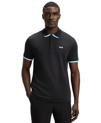 HUGO BOSS BOSS BY HUGO BOSS MEN'S COTTON KNIT REGULAR-FIT PADDY POLO SHIRT