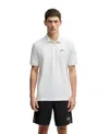 Hugo Boss Boss By  Men's Paddy Stretch-pique Regular-fit Polo Shirt In White