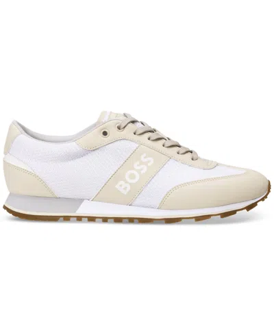 Hugo Boss Boss By  Men's Parkour Running Sneakers In Neutral
