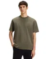 Hugo Boss Boss By  Men's Patterned Collar Cotton-jersey T-shirt In Green