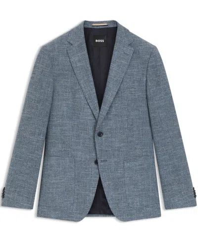 Hugo Boss Buttoned Blazer In Blue