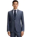 Hugo Boss Boss By  Men's Patterned Stretch Slim-fit Blazer In Blue