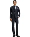 Hugo Boss Boss By  Men's Patterned Stretch Wool Slim-fit Suit In Blue