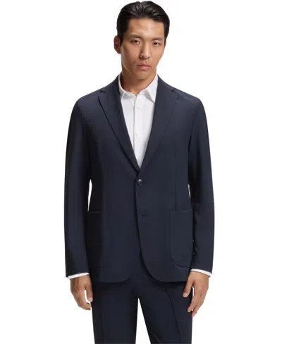 Hugo Boss Boss By  Men's Performance Stretch Fabric Slim-fit Blazer In Dark Blue