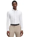 Hugo Boss Mens Boss Regular-fit Long-sleeve Stretch-linen Shirt In White