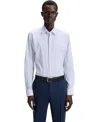 Hugo Boss Boss By  Men's Performance-stretch Slim-fit Dress Shirt In Blue