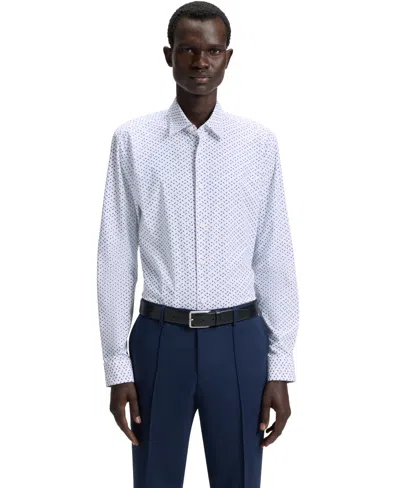 Hugo Boss Boss By  Men's Performance-stretch Slim-fit Dress Shirt In Multi