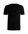 Hugo Boss Porsche X Boss Mercerized-cotton T-shirt With Special Branding In Black