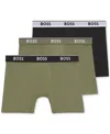Hugo Boss Boss By  Men's Power 3-pk. Tipped Logo Waistband Boxer Briefs In Multi