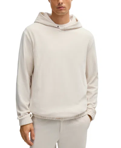HUGO BOSS BOSS BY HUGO BOSS MEN'S PRESS-STUD HOOD COTTON-CORDUROY HOODIE