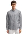 Hugo Boss Boss By  Men's Printed Cotton Poplin Regular-fit Shirt In Gray