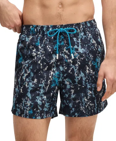 Hugo Boss Boss By  Men's Printed Swimsuit In Blue