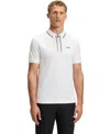 Hugo Boss Mens White Logo-print Short-sleeve Stretch-cotton Polo Xxl In White