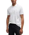 Hugo Boss Boss By  Men's Regular-fit Logo Detail Polo In White