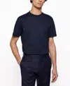 Hugo Boss Thompson 02 Cotton Solid Tee In Dark Blue