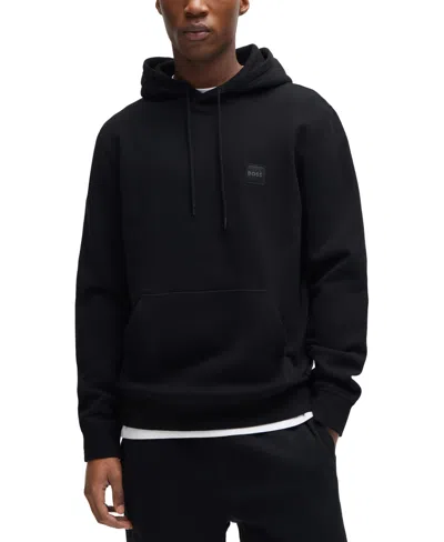 HUGO BOSS BOSS BY HUGO BOSS MEN'S REGULAR-FIT COTTON TERRY LOGO PATCH HOODIE
