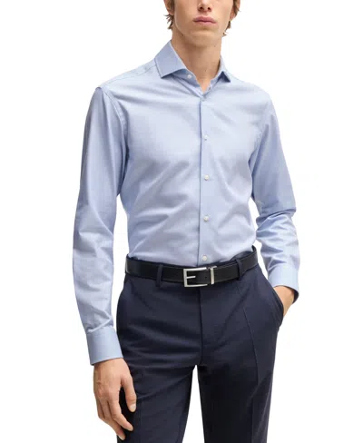 Hugo Boss Boss By  Men's Regular-fit Dress Shirt In Open Blue