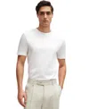 Hugo Boss Tiburt Regular-fit T-shirt In Open White