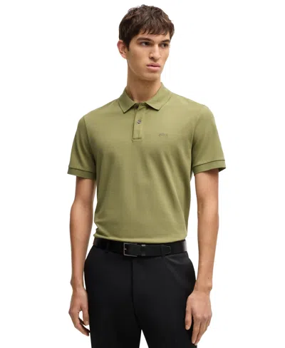 Hugo Boss Boss By  Men's Regular-fit Pallas Polo Shirt In Open Green