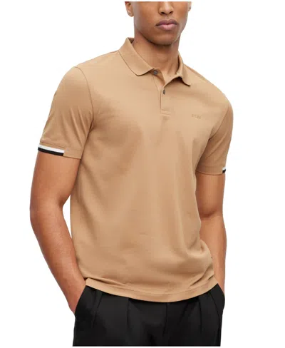 Hugo Boss Boss By  Men's Regular-fit Rubberized Logo Polo Shirt