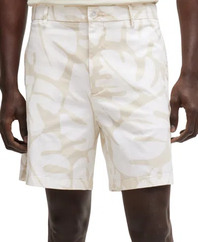Hugo Boss Boss By  Men's Regular-fit Shorts In Open White