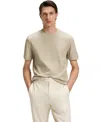Hugo Boss Boss By  Men's Regular-fit Structured Cotton T-shirt In Neutral
