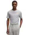 Hugo Boss Boss By  Men's Regular-fit Mercerized-cotton T-shirt In Open Gray