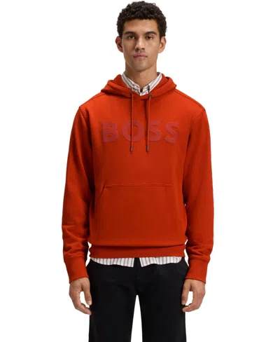 Hugo Boss Boss Hoodie In Orange
