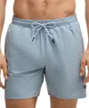 Hugo Boss Boss Solid Stretch Swim Trunks In Blue