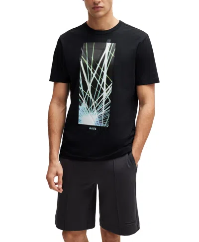 Hugo Boss Boss By  Men's Seasonal Artwork Regular-fit T-shirt In Black