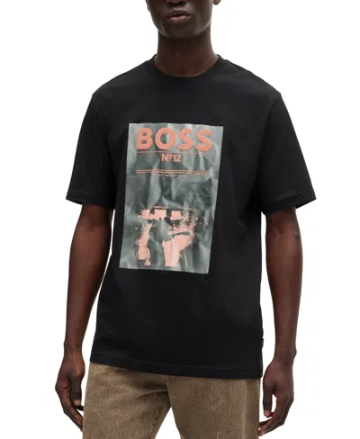 Hugo Boss Boss By  Men's Seasonal Artwork Regular-fit T-shirt In Black