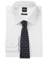 Hugo Boss Boss By  Men's Silk Jacquard Double D Monogram Tie In Dark Blue