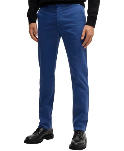 Hugo Boss Boss By  Men's Slim-fit Chinos In Open Blue