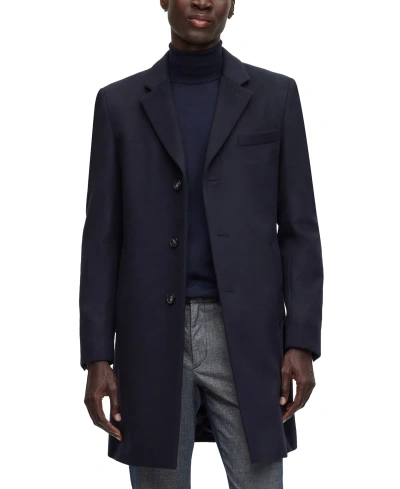 Hugo Boss Boss By  Men's Slim-fit Coat In Dark Blue