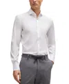 Hugo Boss Boss By  Men's Slim-fit Easy-iron Dress Shirt In White