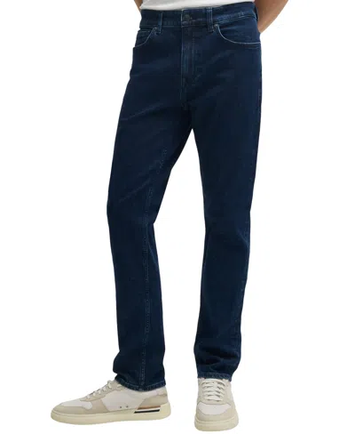 Hugo Boss Boss By  Men's Slim-fit Indigo Blue Jeans In Dark Blue