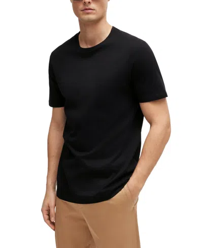 Hugo Boss Boss By  Men's Slim-fit Mercerized-cotton T-shirt In Black
