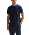 Hugo Boss Boss By  Men's Slim-fit Mercerized-cotton T-shirt In Dark Blue