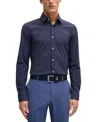 Hugo Boss Boss Roan Kent Button-up Shirt In Navy