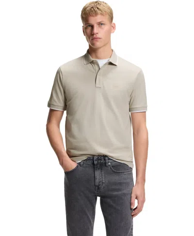 Hugo Boss Boss By  Men's Slim-fit Pique Polo In Gray