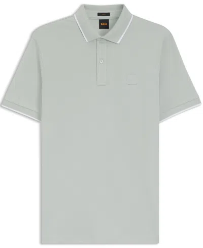 Hugo Boss Boss By  Men's Slim-fit Pique Polo In Blue