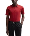 Hugo Boss Regular-fit Polo Shirt In Mercerized Italian Cotton In Medium Red