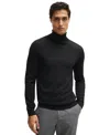 Hugo Boss Boss By  Men's Slim-fit Rollneck Merino Wool Sweater In Black