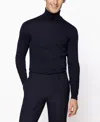 Hugo Boss Boss By  Men's Slim-fit Rollneck Merino Wool Sweater In Dark Blue