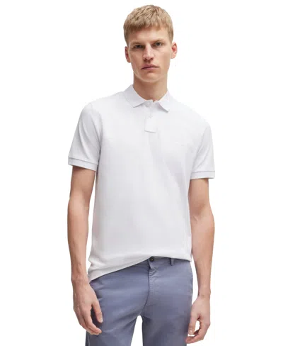 Hugo Boss Boss By  Men's Slim-fit Stretch-cotton Logo Patch Polo Shirt